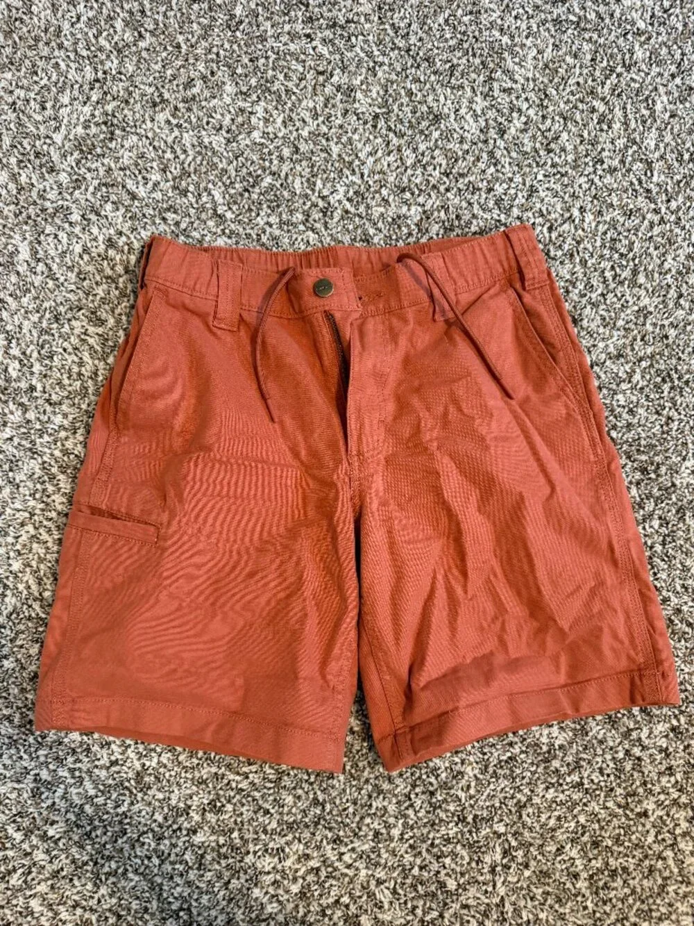 Carhartt Rugged Flex Canvas Work Shorts Rust Orange - Men's 28